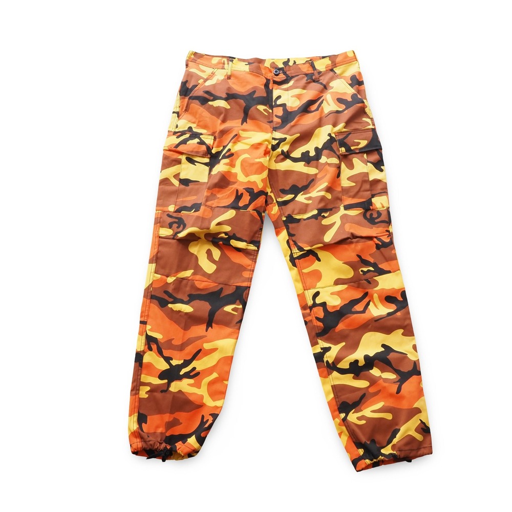 Rothco Color Camo Tactical BDU Pants Men's Large Regular Savage Orange